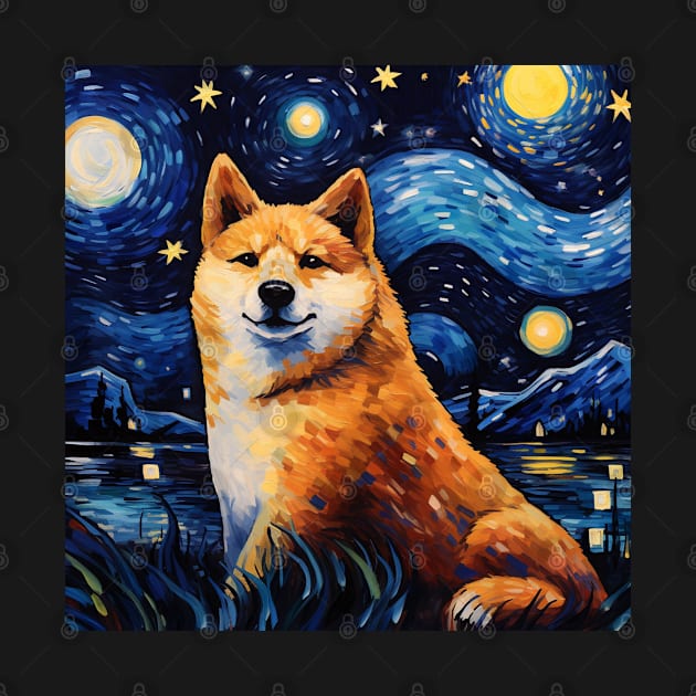 Chubby Shiba Inu Night by NatashaCuteShop