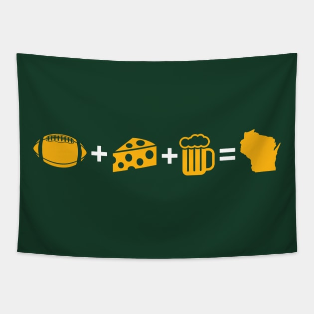 Wisconsin Math - Green 1 Tapestry by KFig21