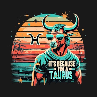 Taurus Sunset Adventure: Retro Zodiac Play T-Shirt