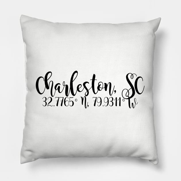 Charleston, South Carolina Pillow by doodlesbydani