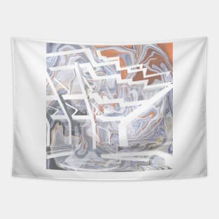 the monument architecture in brutalism modern art Tapestry