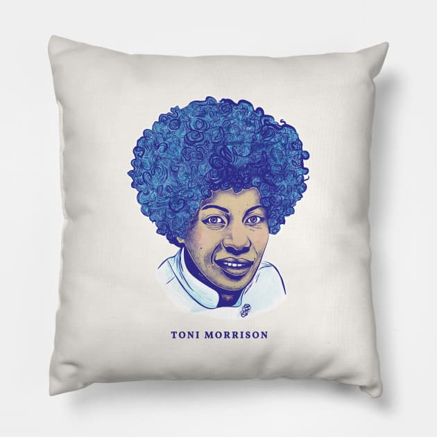 Toni Morrison Pillow by Huge Potato