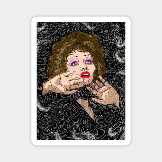 Edith Piaf Portrait Magnet by NibsonMother