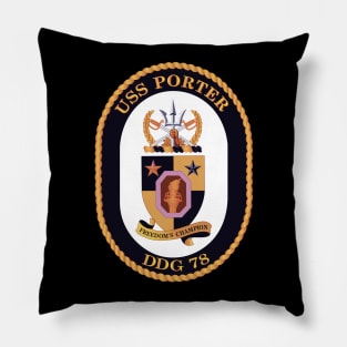 USS Porter wo Txt Pillow