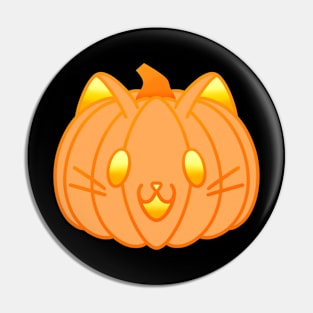 Pumpkin Kitty Kawaii Halloween Design Pin