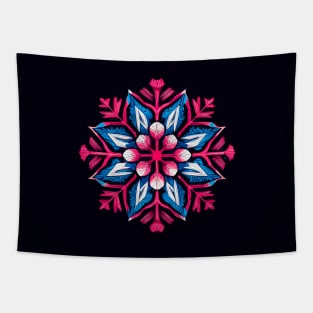 Colorful Abstract Snowflake || Vector Art Tapestry