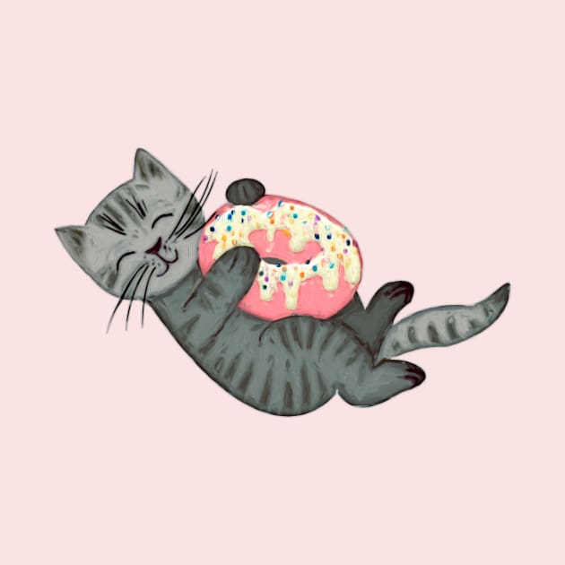 Kitten Loves Donuts by micklyn