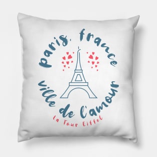 Paris, France the City of Romance Pillow