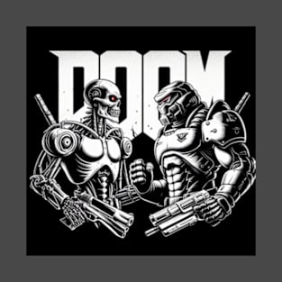 Doom Guy vs. Terminator T-Shirt