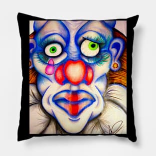 PINK TEAR CLOWN Pillow