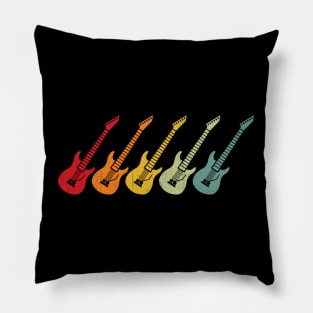 Bring Back the Nostalgia with Retro Guitar Art Design for Music Lovers Pillow