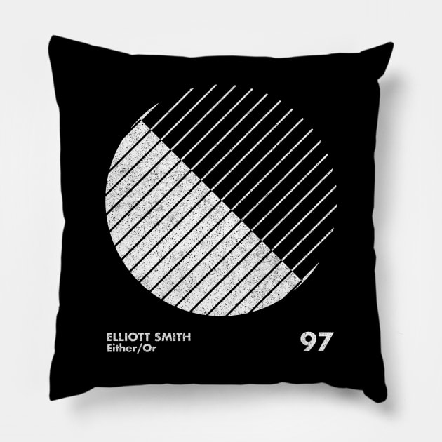 Elliott Smith / Either Or / Minimalist Design Artwork Pillow by saudade