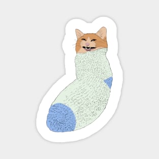 Scrunge Cat in a Sock Magnet