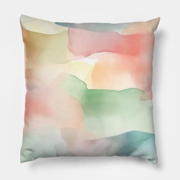 Colorful Watercolor Pattern - 09 Pillow by SLGA Designs