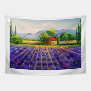 Lavender field Tapestry