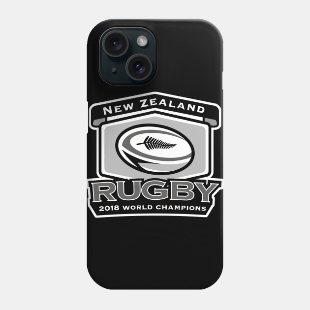 New Zealand Rugby 2018 World Champions Phone Case by CR8ART