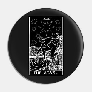 XVII. The Star Tarot Card | Obsidian and Pearl Pin