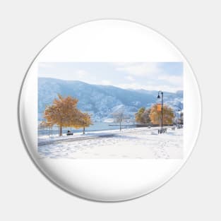 Winter Landscape Scenic View at Skaha Lake in Penticton Pin