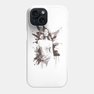 woman with flowers Phone Case