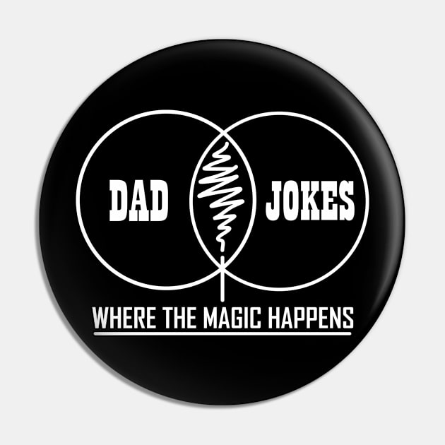Dad Jokes (white text) Pin by Ticus7