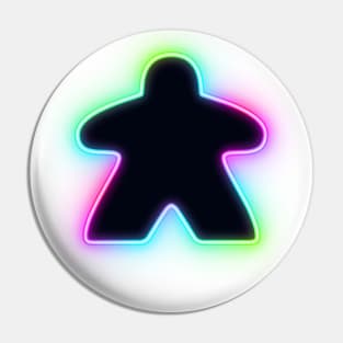 Neon Retro Board Game Meeple Pin