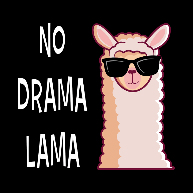 No Drama Lama Funny Gift by Delightful Designs