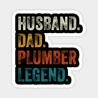 Husband Dad Plumber Legend Retro Vintage Magnet