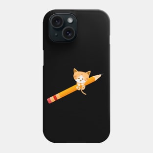 Cat mischief with pencils Phone Case