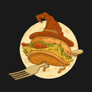 hamburger on a broomstick T-Shirt