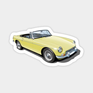 MGB Roadster in pale primrose Magnet