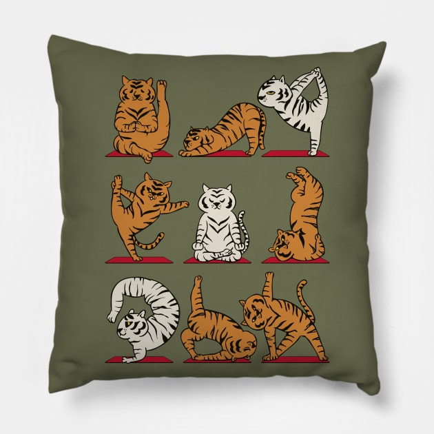 Bengal Tiger Yoga Pillow by huebucket