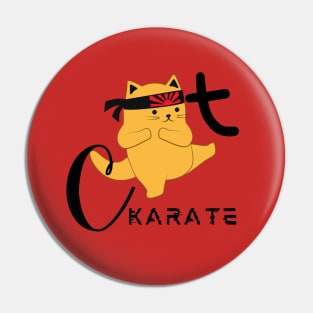 Cute KARATE Cat Pin