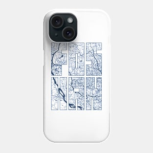 Foshan, Guangdong, China City Map Typography - Coastal Phone Case