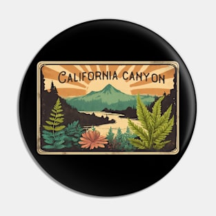 Beautiful California Canyon of Fern Canyon Hiking Trails Pin