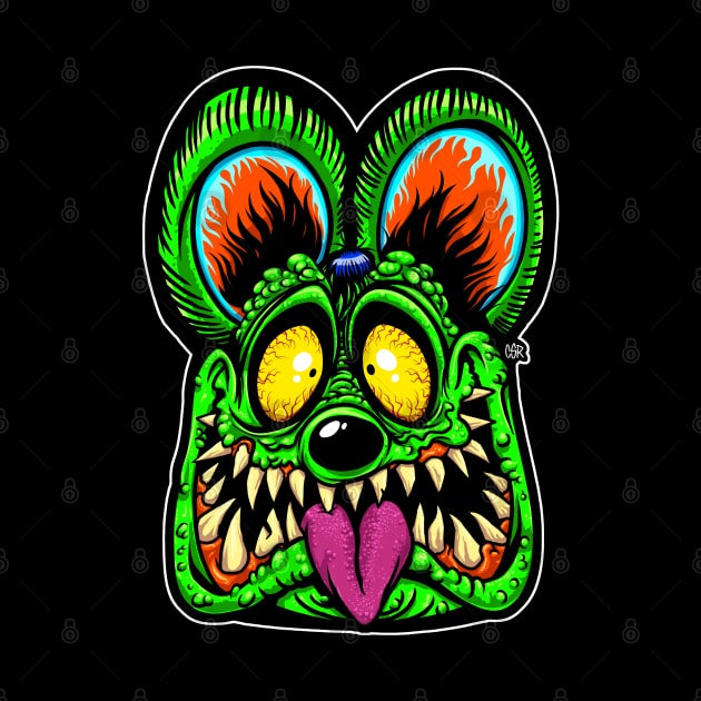 Rat Fink face fan art by CsrJara / Perronegro Clothing