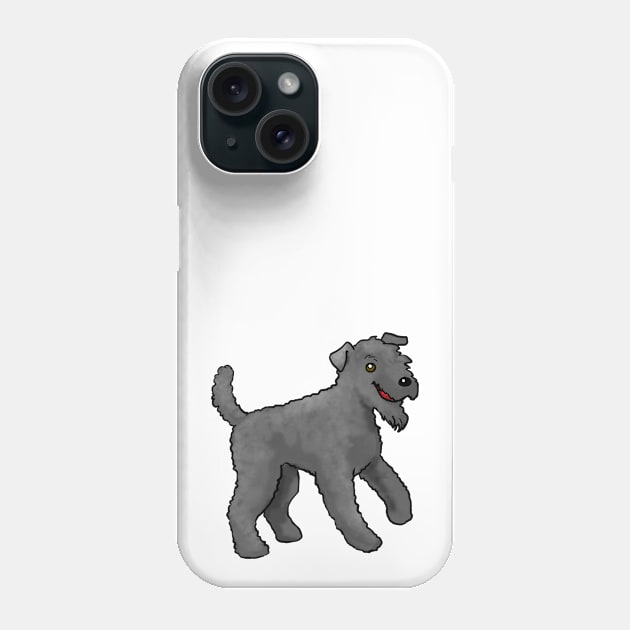 Dog - Kerry Blue Terrier - Black Phone Case by Jen's Dogs Custom Gifts and Designs