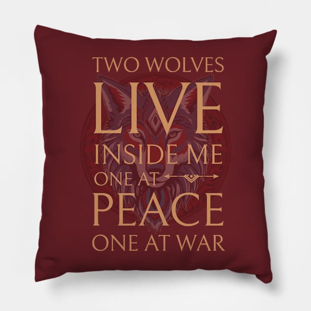 Howling Wolf T-shirt Pillow by Rhyno Tees