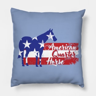 American Quarter Horse Patriotic Pillow