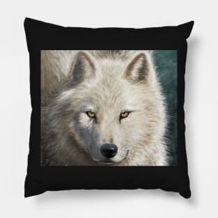Arctic Wolf or Gray Wolf Pillow