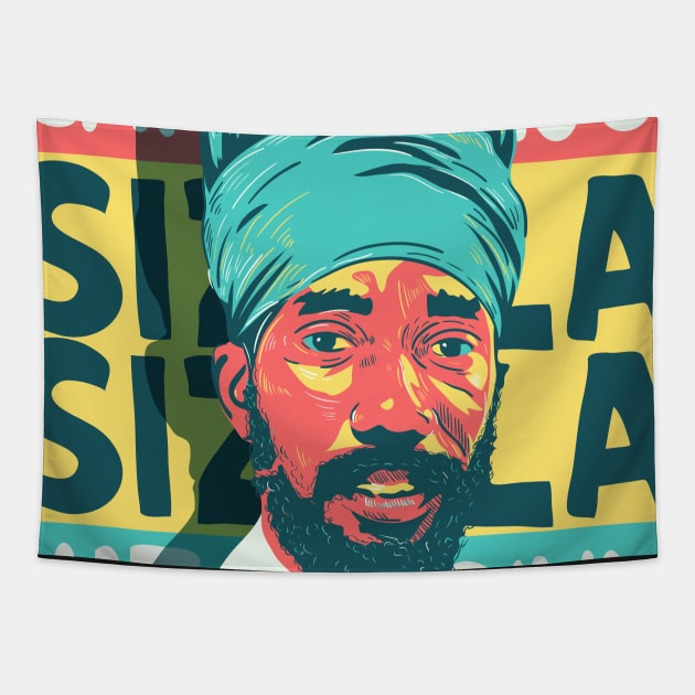 Sizzla Kolanji Tapestry by nicholashugginsdesign