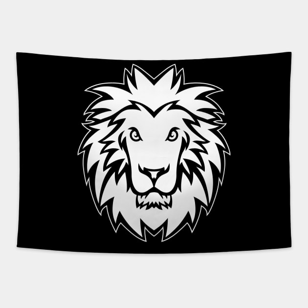 Lion Head Tapestry by BarnawiMT