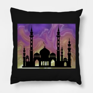 Arabian Nights Abstract Silhouette landscape Pillow