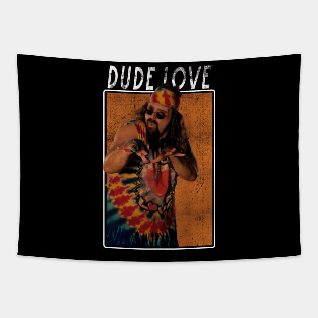 Vintage Wwe Dude Love Tapestry by The Gandol