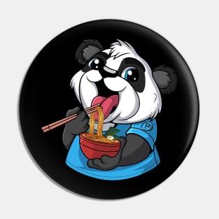 Cute Panda Ramen TShirt Pin