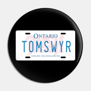 Tom Sawyer License Plate Pin