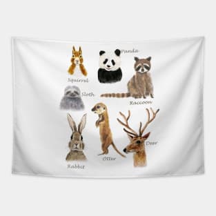 cute animals collection  painting Tapestry