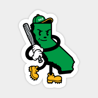 Oakland 'Oaktown Baseball State' Fan T-Shirt: Show Your East Bay Pride with a California Mascot Baseball Design! Magnet
