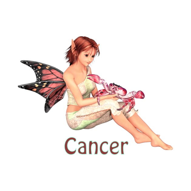 Cancer woman girl fairy faerie elf crab zodiac horoscope by Fantasyart123