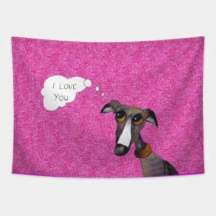 LOVING GREYHOUND Tapestry