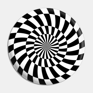 Op art spiral mindf*ck Pin